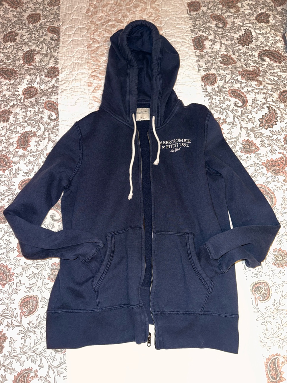 Abercrombie Women’s Navy Zip-Up Hooded Jacket